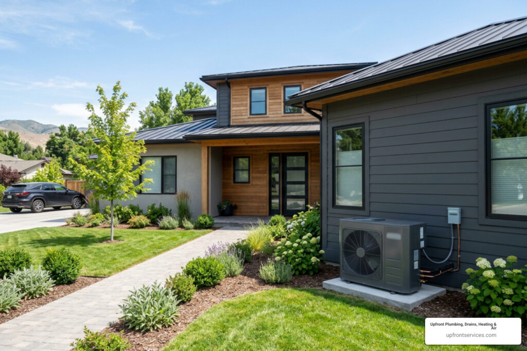 boise id hvac outdoor AC unit modern home